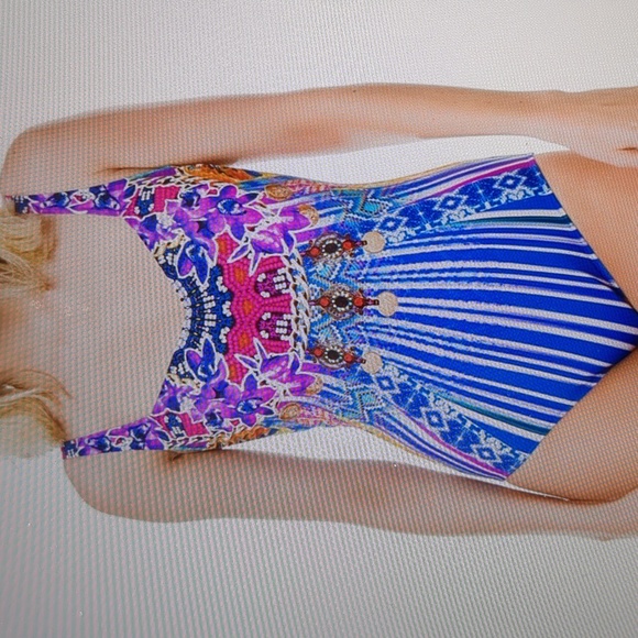 Gottex Sarasana Tank swimsuit with Tummy Control Liner Size 8 - Picture 2 of 15